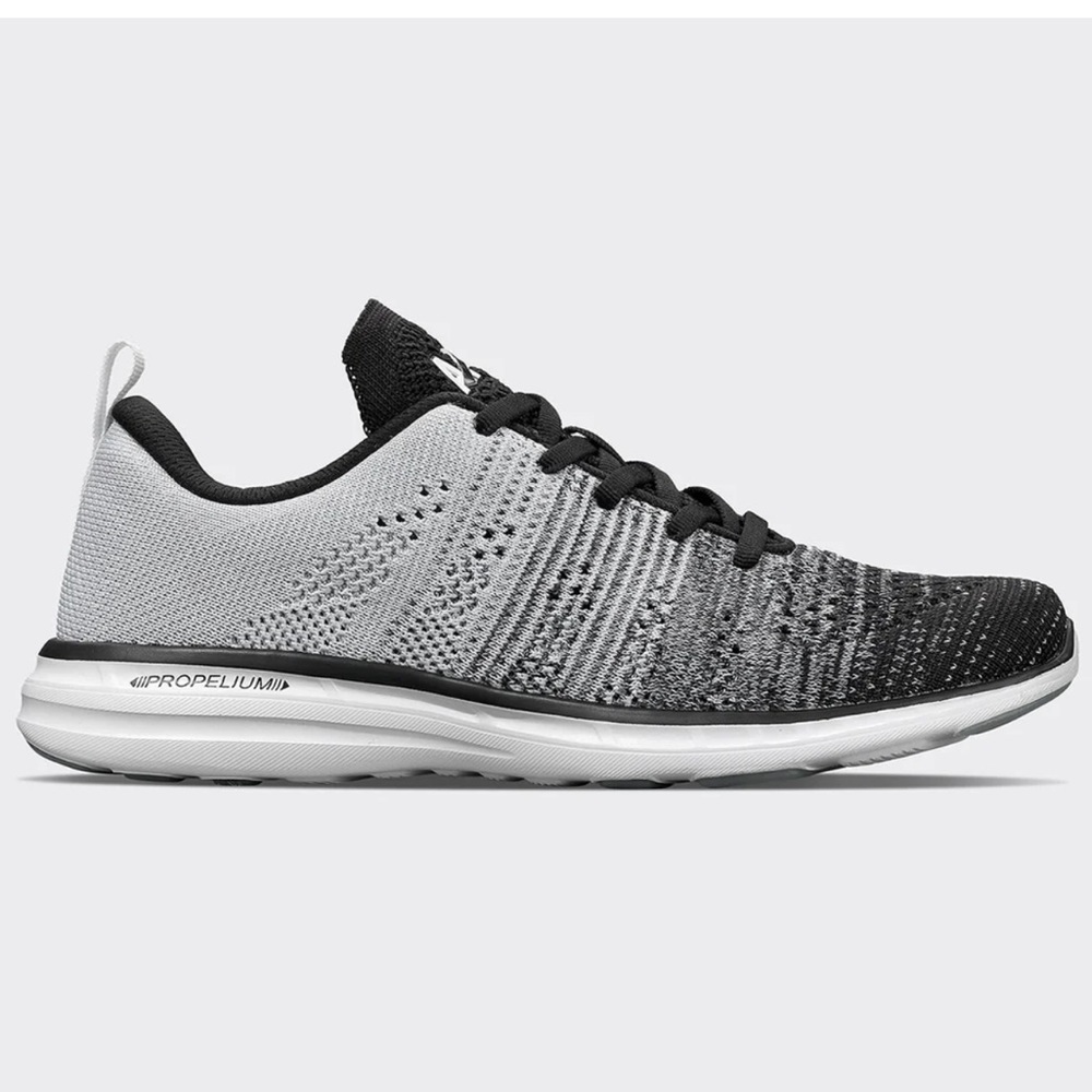 APL Techloom Pro Black White Ombré Classic Running Shoe Sneaker - Picture 2 of 11